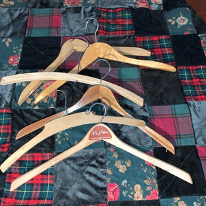 Unbranded Closet Accessories One Size Brown Wooden Hangers